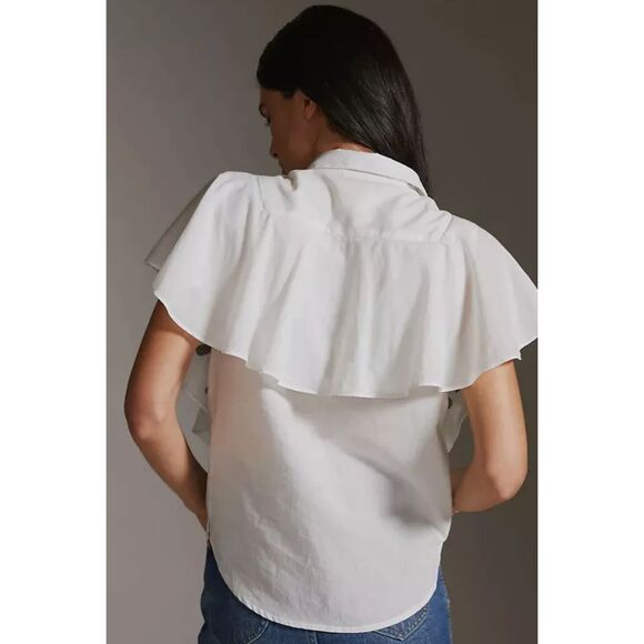 Anthropologie x Farm Rio Embroidered Toucans Birds Tropics Blouse - Size XS - Picture 4 of 10